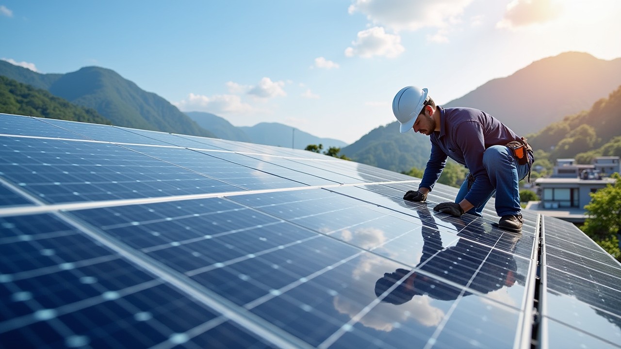 Solar panel installation